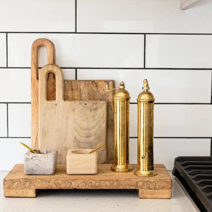 Trivet Riser Solid Reclaimed Elm Wood