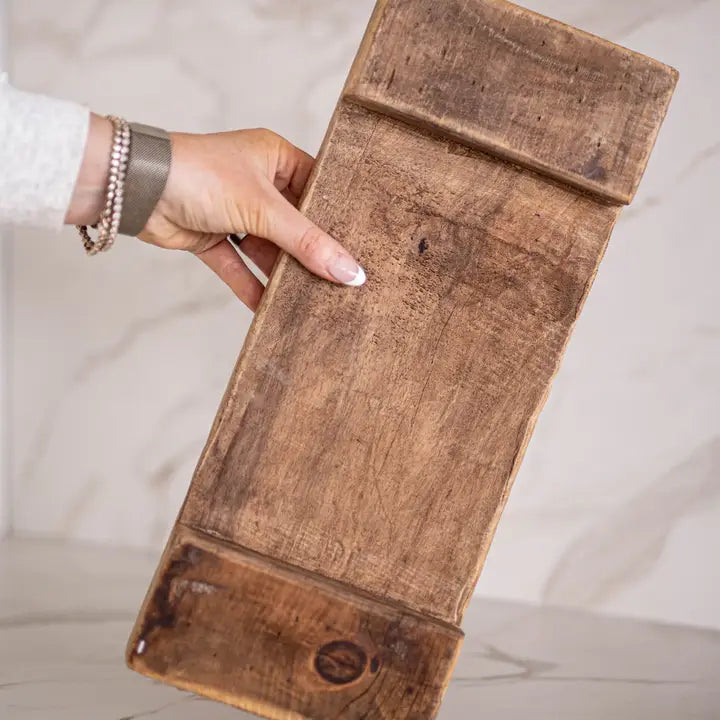 Trivet Riser Solid Reclaimed Elm Wood