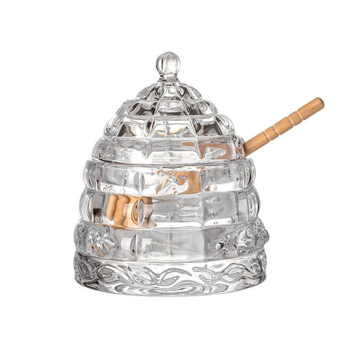 Handmade Glass Honey Jar